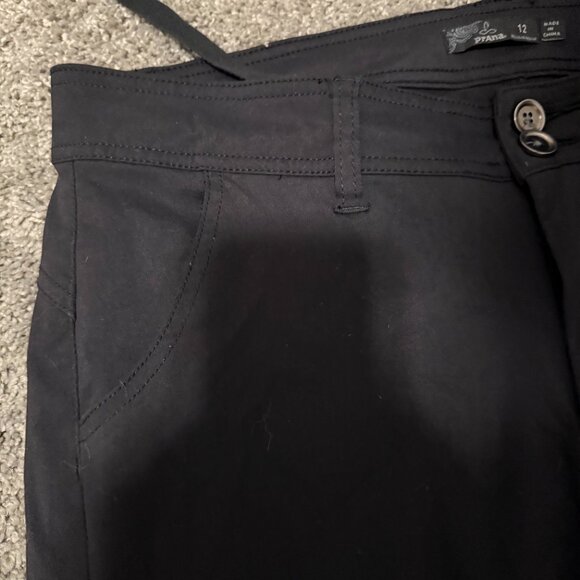 Prana Halle II Pants 12 Black Water Repellent Stretch Hiking Travel Performance - Picture 4 of 8